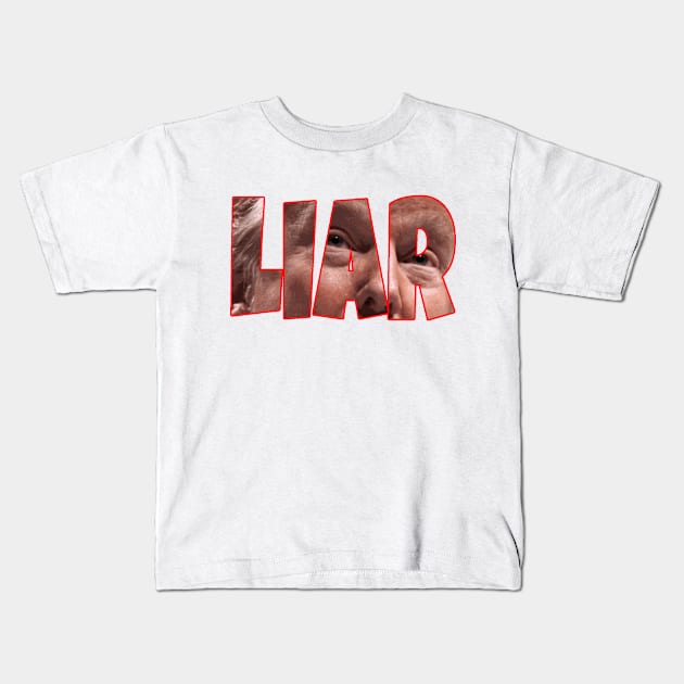 Donald Trump - LIAR Kids T-Shirt by Naves